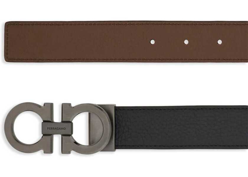 Curele Ferragamo Reversible and adjustable Gancini Belt NERO Barbati (BM 19761995) 2