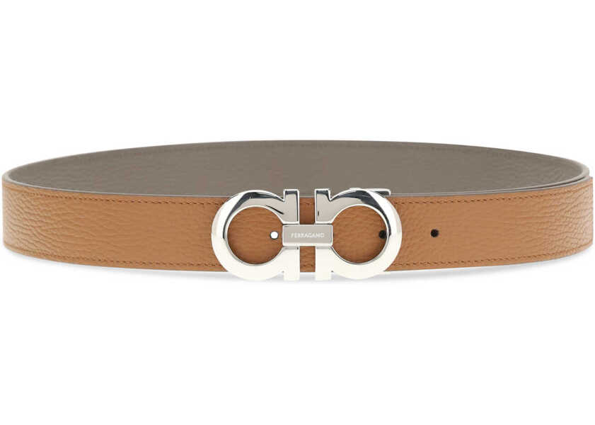 Curele Ferragamo Reversible and adjustable Gancini Belt NATURALE RST Barbati (BM 19762001) 2