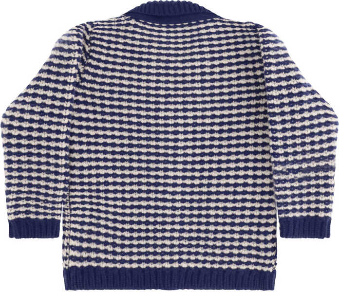 Cardigane Gucci Striped wool Cardigan with Mr. Happy OCEAN NIGHT/AVORIO Baieti (BM 19762022) 2