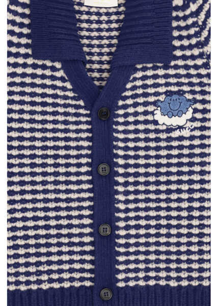 Cardigane Gucci Striped wool Cardigan with Mr. Happy OCEAN NIGHT/AVORIO Baieti (BM 19762022) 3