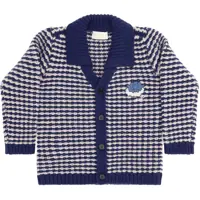 Cardigane Striped wool Cardigan with Mr. Happy Baieti