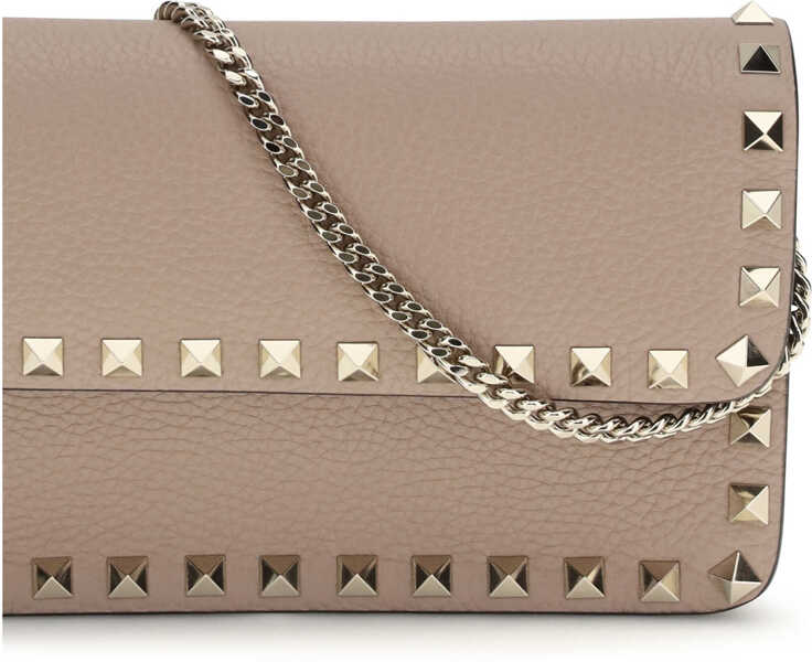 Portofele Valentino Garavani Rockstud Wallet bag POUDRE Femei (BM 19762040) 4