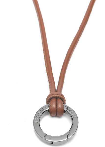 Esarfe Brunello Cucinelli Leather eyeglass Cord with charm SIENAULTRABLACK Femei (BM 19762043) 3