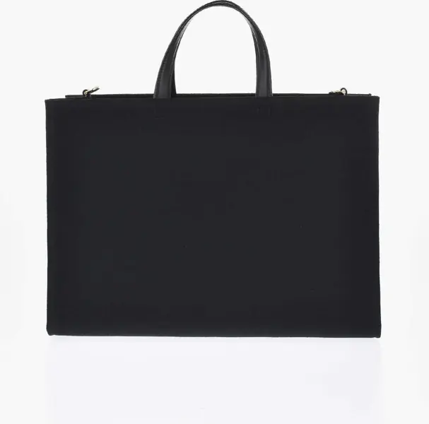 Genti de mana Givenchy Cotton And Linen Tote Bag With Contrasting Logo Black Femei (BM 19762101) 2