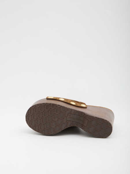 Sandale Gianvito Rossi Arda Wedge Sandals BROWN Femei (BM 19762256) 4