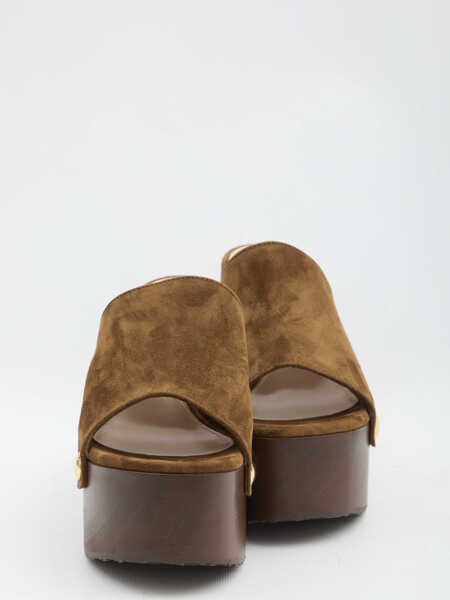 Sandale Gianvito Rossi Arda Wedge Sandals BROWN Femei (BM 19762256) 5