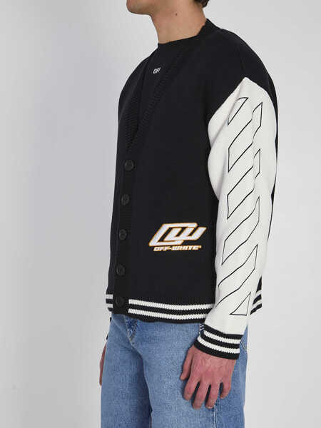 Cardigane Off-White Varsity Cardigan BLACK Barbati (BM 19762259) 2