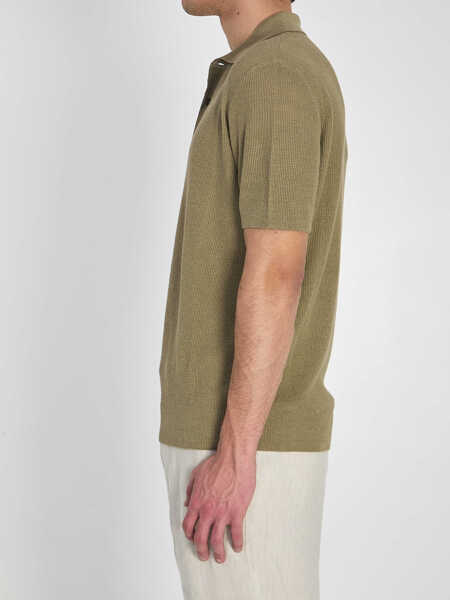 Tricouri Polo BARENA Marco Risada Polo Knitwear GREEN Barbati (BM 19762277) 3