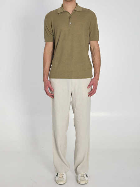 Tricouri Polo BARENA Marco Risada Polo Knitwear GREEN Barbati (BM 19762277) 5