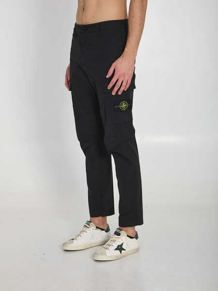 Pantaloni casual Stone Island Regular Tapered Cargo Pants BLACK Barbati (BM 19762295) 2