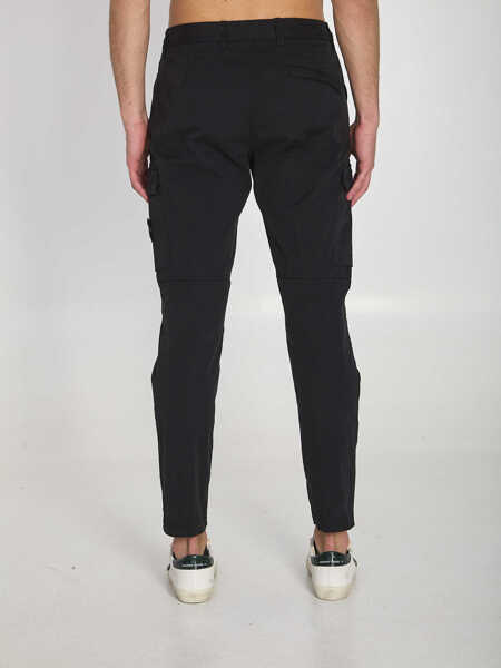 Pantaloni casual Stone Island Regular Tapered Cargo Pants BLACK Barbati (BM 19762295) 4