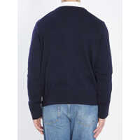 Cardigane pentru Barbati - Cardigane AMI Paris Ami De Coeur Wool Cardigan BLUE Barbati (BM 19762328) - B-mall.ro