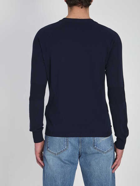 Pulovere Moncler Grenoble Round Neck Knit Sweater BLUE Barbati (BM 19762337) 4