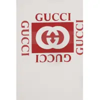 Tricouri pentru Fete - Tricouri Gucci Logo T-shirt OPT WHITE/RED/MC Fete (BM 19762442) - B-mall.ro