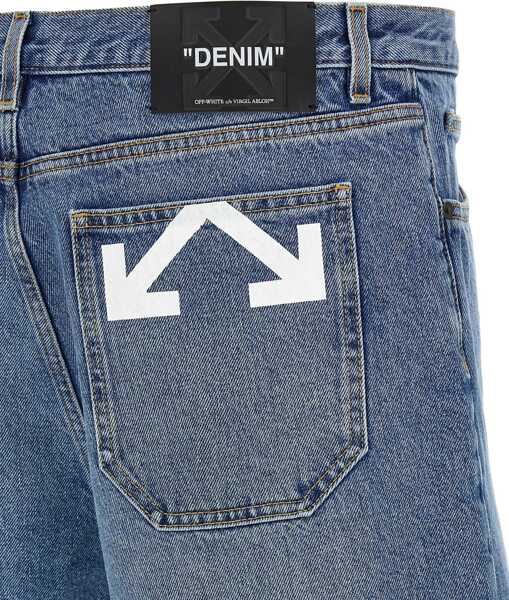 Pantaloni scurti Off-White Half Arrows Denim Shorts BLUE Barbati (BM 19762469) 4