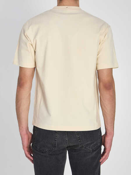 Tricouri Moncler Grenoble T-Shirt With A Denim Pocket CREAM Barbati (BM 19762475) 4