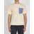 Moncler Grenoble T-Shirt With A Denim Pocket CREAM