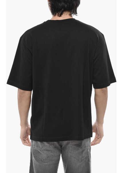 Tricouri DSQUARED2 Cotton Crewneck T-Shirt Wrestling Black Barbati (BM 19762562) 2