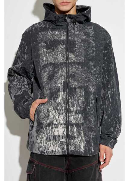 Jachete Diesel Nylon Windbreaker J-Brick With Acid Wash Effect Multicolor Barbati (BM 19762592) 3