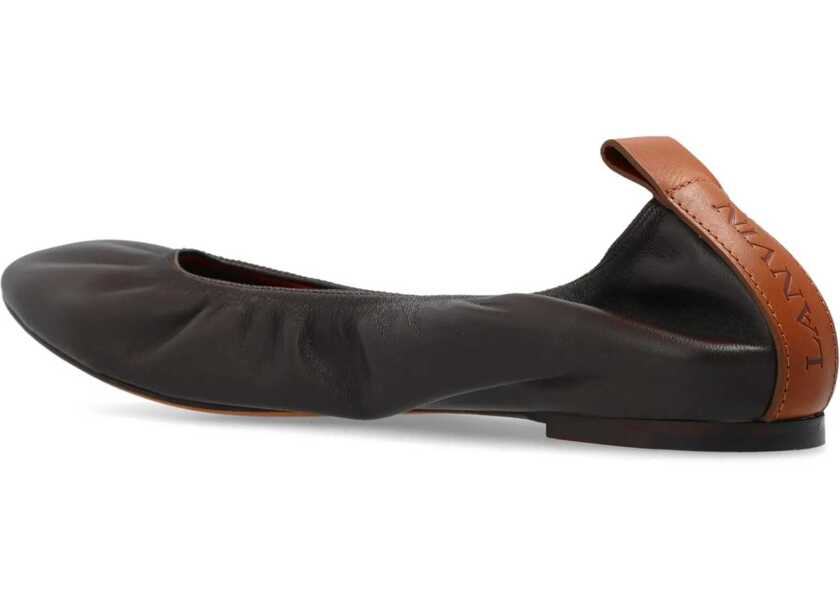 Balerini casual Lanvin Leather Ballet Flats With Leather Sole Brown Femei (BM 19762595) 5