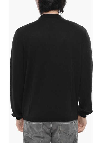 Pulovere Diesel Wool And Cashmere Crewneck Sweater K-Crewk-Out-B Black Barbati (BM 19762601) 2