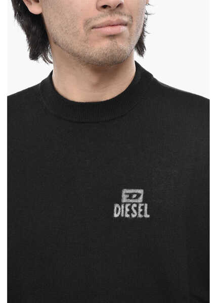 Pulovere Diesel Wool And Cashmere Crewneck Sweater K-Crewk-Out-B Black Barbati (BM 19762601) 3