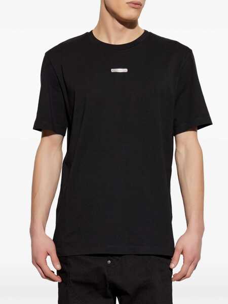 Tricouri DSQUARED2 Cotton Regular-Fit T-Shirt With Front Logo Black Barbati (BM 19762604) 3
