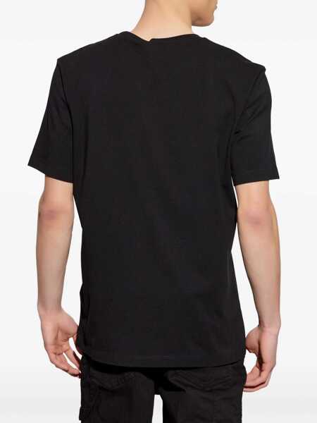 Tricouri DSQUARED2 Cotton Regular-Fit T-Shirt With Front Logo Black Barbati (BM 19762604) 4