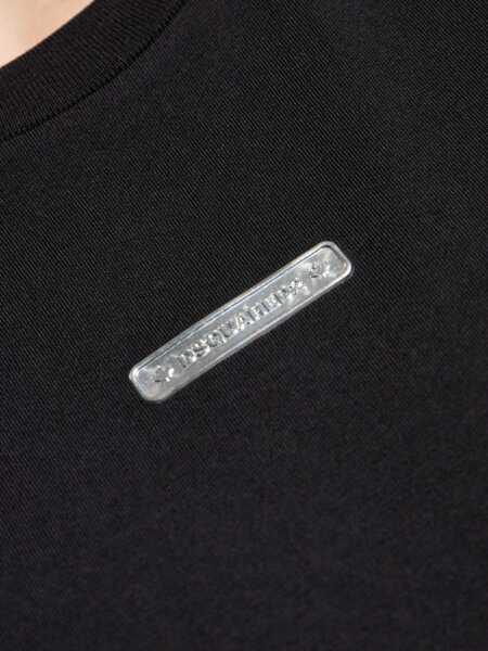 Tricouri DSQUARED2 Cotton Regular-Fit T-Shirt With Front Logo Black Barbati (BM 19762604) 5