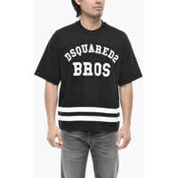 Tricouri Printed Cotton Crewneck T-Shirt D2 Bros Barbati