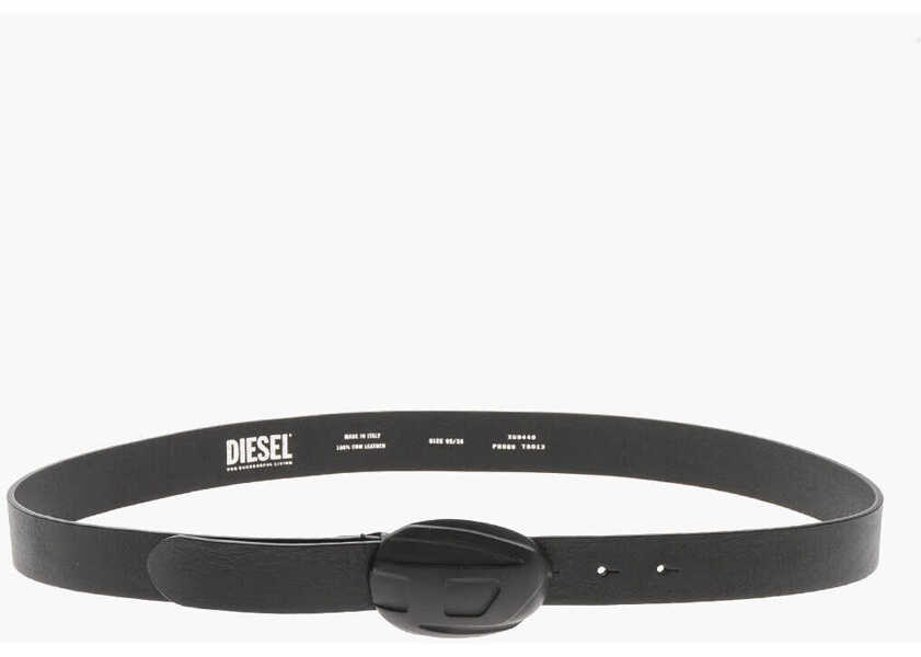 Curele Diesel Leather Belt Solid-Color 30Mm Black Barbati (BM 19762610) 3