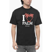 Tricouri Crewneck T-Shirt I Love Palm With Print Barbati