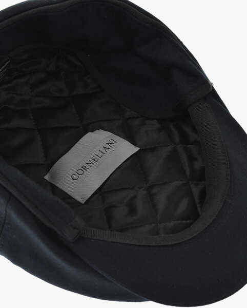 Caciuli CORNELIANI Virgin Wool Beret Black Barbati (BM 19762616) 4