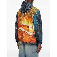 Jachete pentru Barbati - Jachete Diesel Patterned Windbreaker J-Warrett-Poster With Hood Multicolor Barbati (BM 19762625) - B-mall.ro