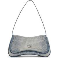 Genti de mana Denim Shoulder Bag With Rhinestones Femei