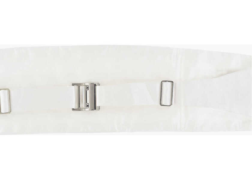 Curele CORNELIANI Pleated Satin Cummerbund White Barbati (BM 19762652) 3