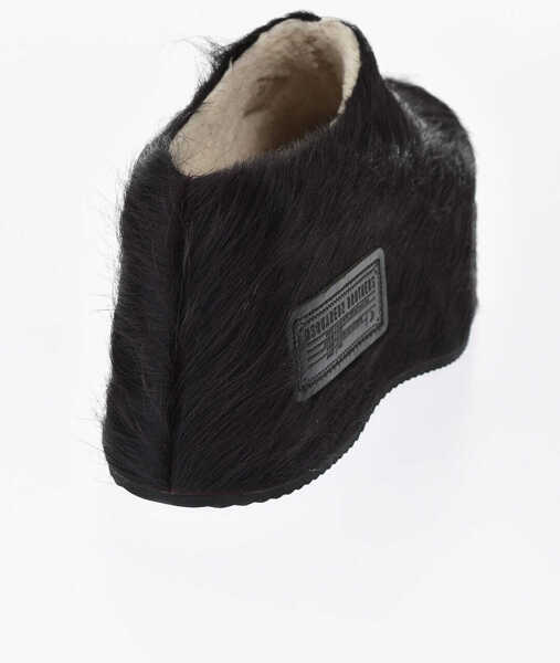 Sandale cu platforma DSQUARED2 Haircalf Clogs Rock Your Road With 9Cm Platform Sole Burgundy Femei (BM 19762655) 2