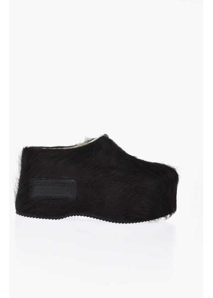 Sandale cu platforma DSQUARED2 Haircalf Clogs Rock Your Road With 9Cm Platform Sole Burgundy Femei (BM 19762655) 3