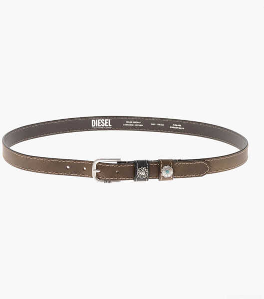 Curele Diesel Leather Belt B-Texa Solid-Color 20Mm Brown Femei (BM 19762667) 3