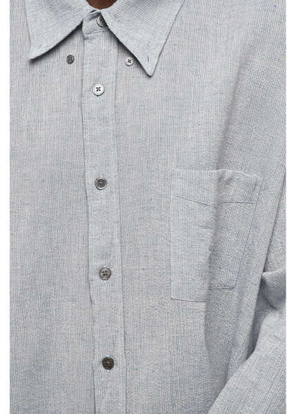 Camasi casual OUR LEGACY Cotton And Linen Button-Down Shirt Blue Barbati (BM 19762682) 3