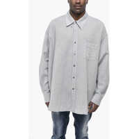 Camasi casual Cotton And Linen Button-Down Shirt Barbati
