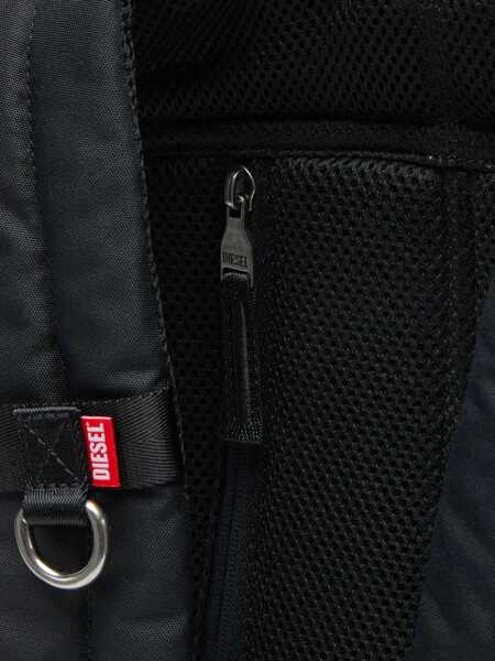 Rucsacuri Diesel Solid-Color Backpack With Maxi Logo Black Barbati (BM 19762685) 4