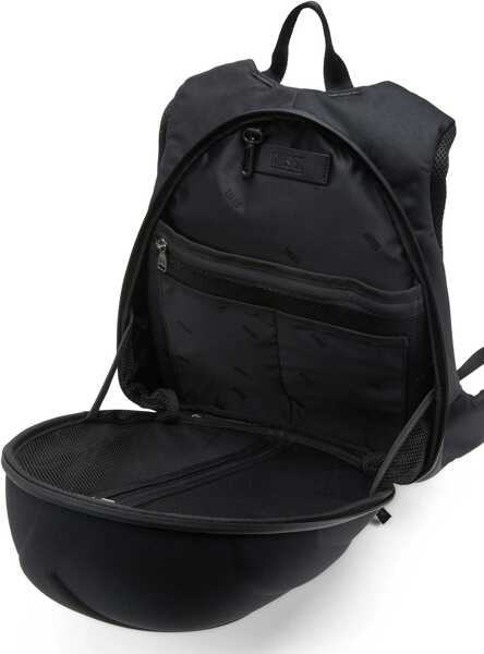 Rucsacuri Diesel Solid-Color Backpack With Maxi Logo Black Barbati (BM 19762685) 5