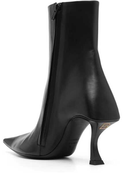 Botine Balenciaga Leather Ankle Boots Hourg With 7Cm Curved Heel Black Femei (BM 19762691) 3
