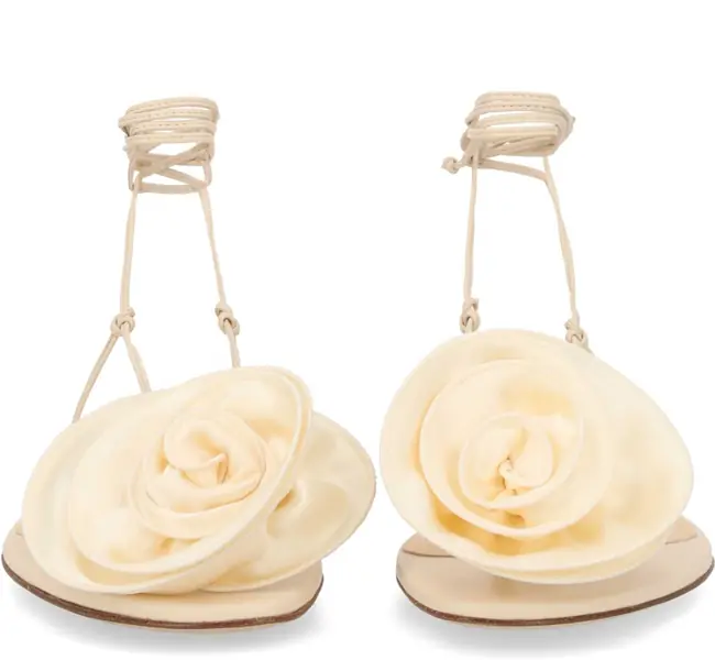 Balerini Magda Butrym Sandal With Silk Flower IVORY Femei (BM 19762805) 3