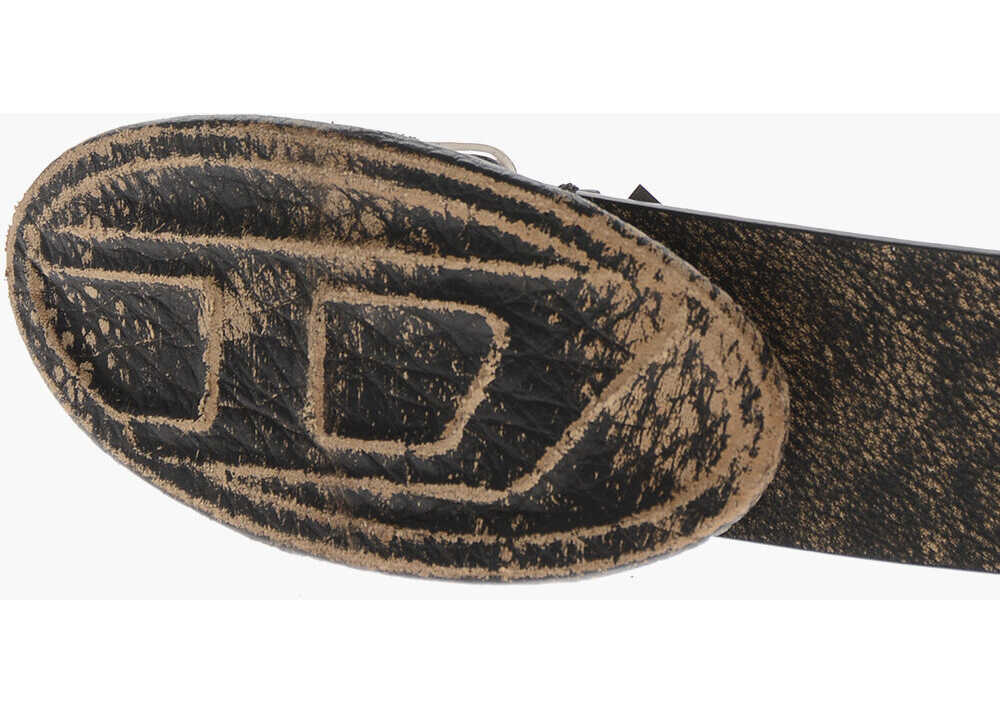 Curele Diesel 40Mm Hammered Leather Belt Brown Barbati (BM 19762943) 2