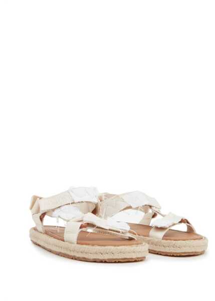 Sandale fara toc Maison Margiela Mm22 Canvas Sandals With Rope Sole Beige Femei (BM 19762946) 2