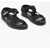 DSQUARED2 Leather Sandals With Contrast Monogram Black