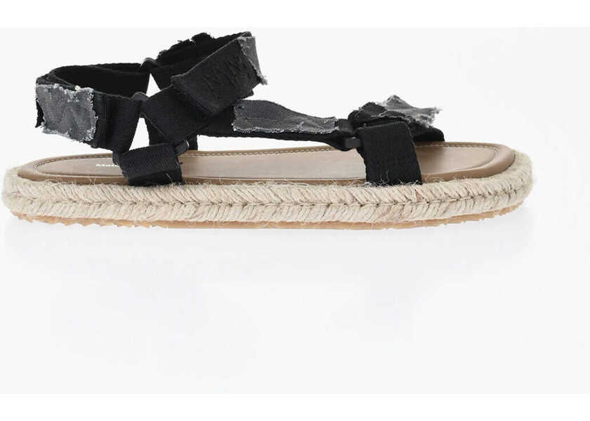 Sandale fara toc Maison Margiela Mm22 Canvas Sandals With Rope Sole Black Femei (BM 19762955) 3