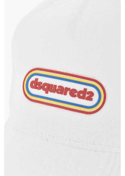 Sepci DSQUARED2 Cotton Terry Baseball Cap With Embossed Logo White Femei (BM 19762964) 2